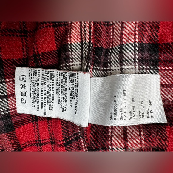 R13 JAPANESE FLANNEL DROP SHOULDER SHORT SLEEVE PLAID SHIRT TOP FLANNEL UNISEX - Picture 10 of 12